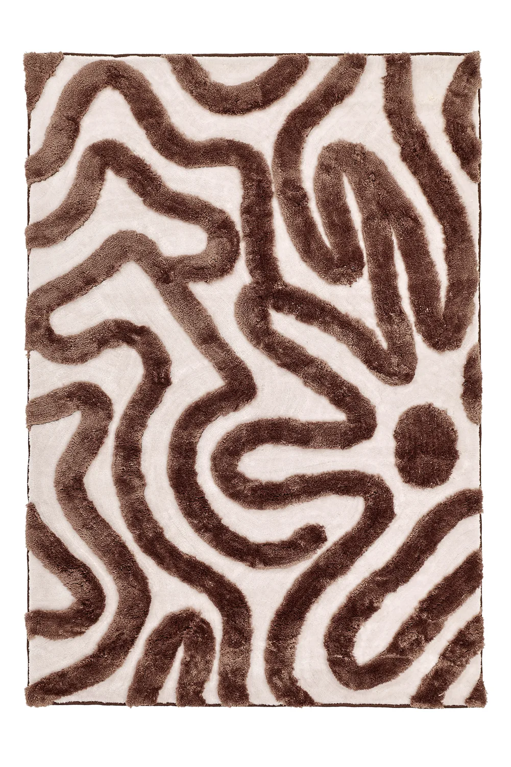 Ryetepper - Akaba (brun/lys rosa) (Størrelse: 160 x 230 cm)