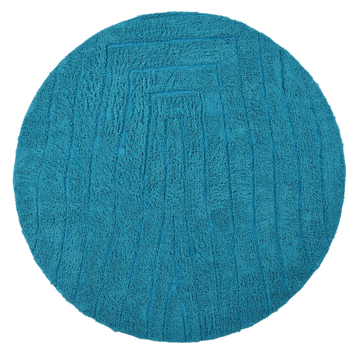 Runde tepper - Farley Natural Cotton Shaggy (turkis) (Størrelse: Ø 200 cm)