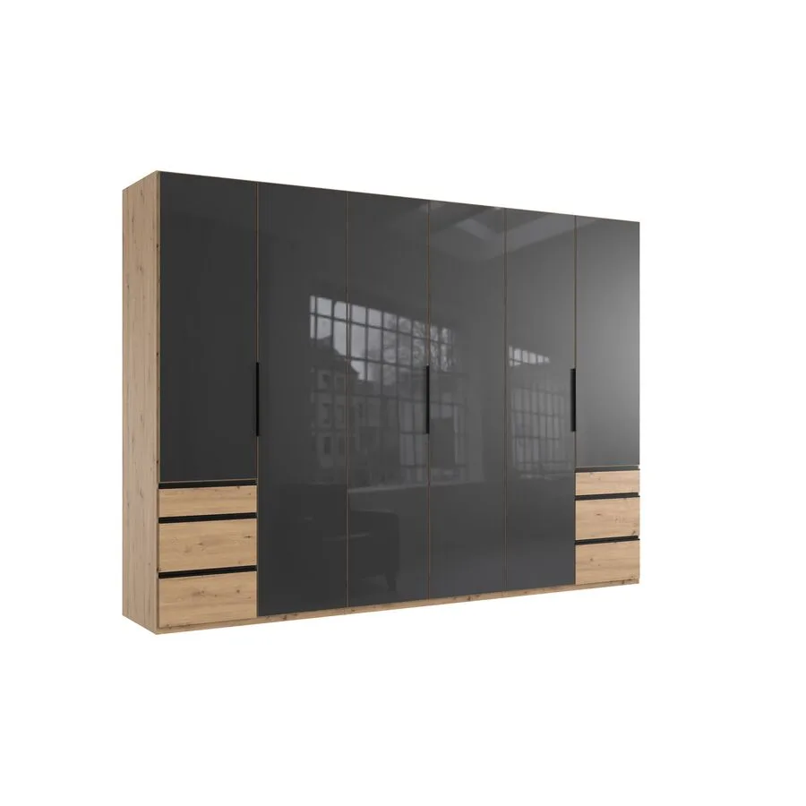 Kleiderschrank Sanko Eiche Nachbildung Holzwerkstoff B 300 cm