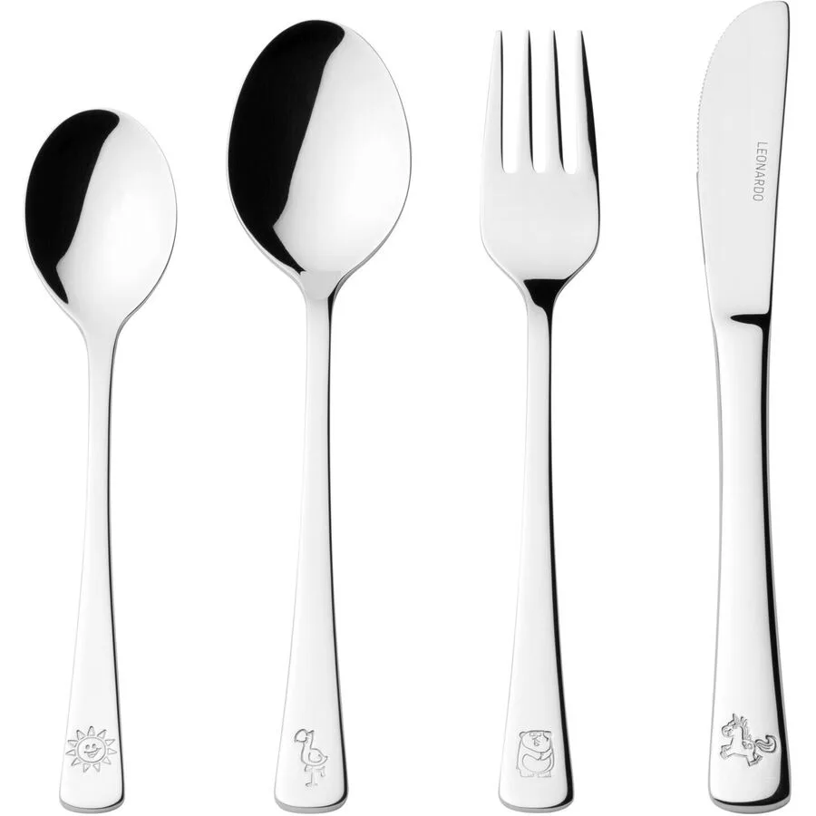 Kinderbesteck Leonardo Silber Edelstahl 3 cm