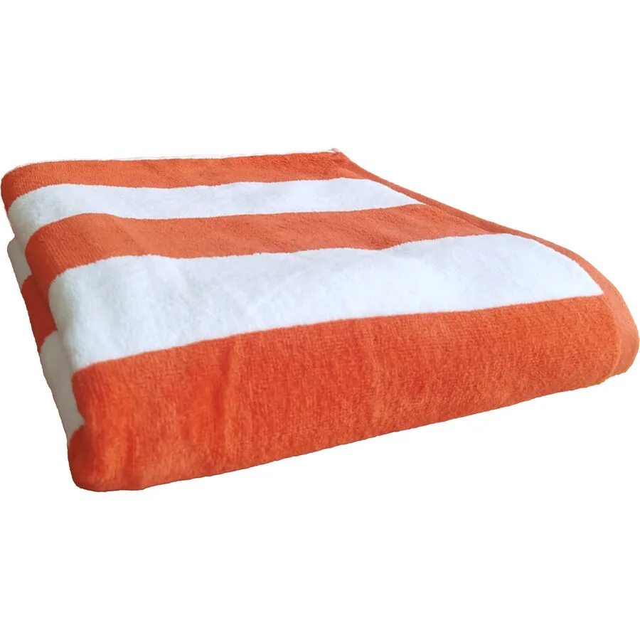 Strandtuch Lucia orange/weiss Baumwolle