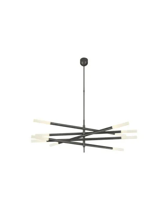 Rousseau Grande Ten Light Articulating Chandelier Bronze