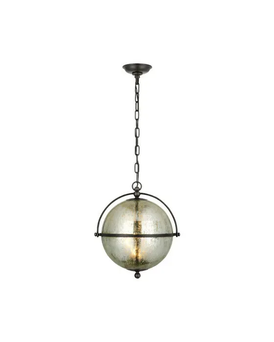 Bayridge Pendant Black Antique Mercury Glass Large
