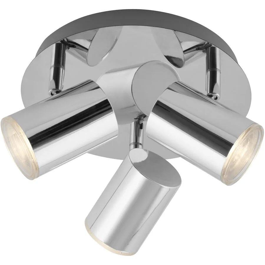 Badlampe Splash Grau Kunststoff/Metall 21 cm 11 cm Neigbar/Drehbar - Farbe: chrom