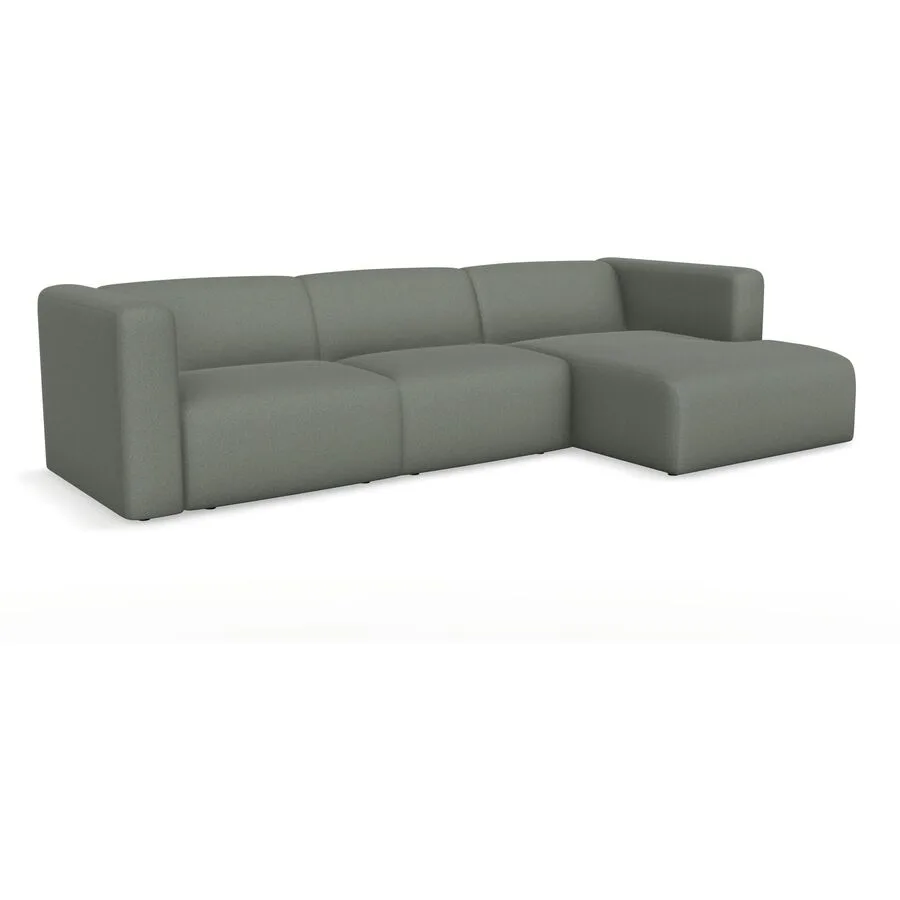 Ecksofa Melon Links Stoff OSAKA - 13 khaki B 111 T 154 cm - Möbel Konfigurator: Traummöbel individuell zusammenstellen