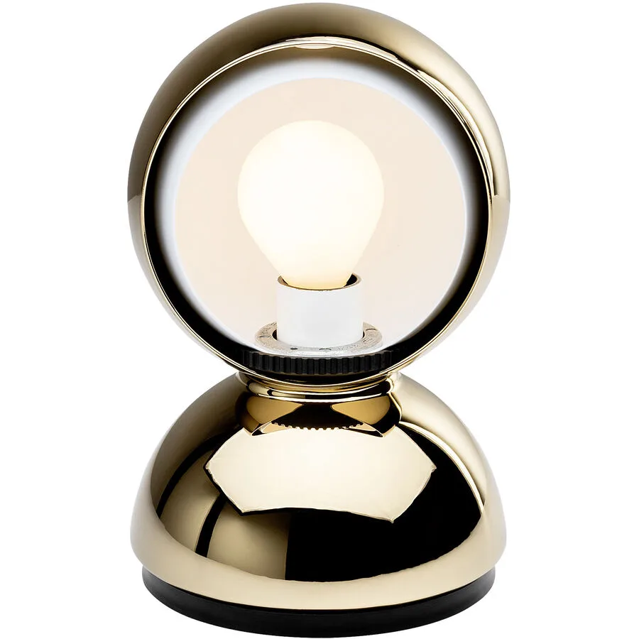 Designer-Tischlampe Artemide Eclisse E14 Gold D 12 cm H 18 cm - Material: Kunststoff/Stahl