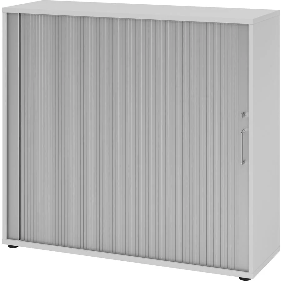 Aktenschrank Office Silber, Grau Holzwerkstoff, Kunststoff B 120 H 110 cm