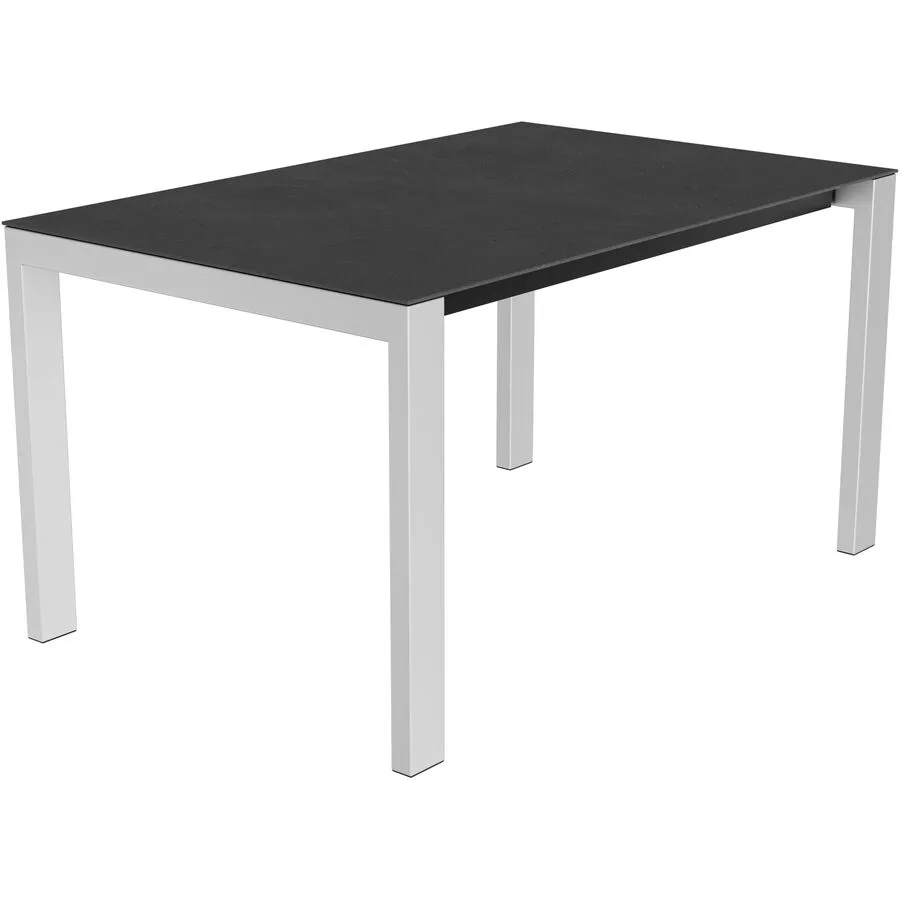 Gartentisch Panama Keramik Ocean black 140x90 cm - Farbe: Edelstahl gebürstet / Ocean black - Material: Keramik/Edelstahl - Möbel Konfigurator: