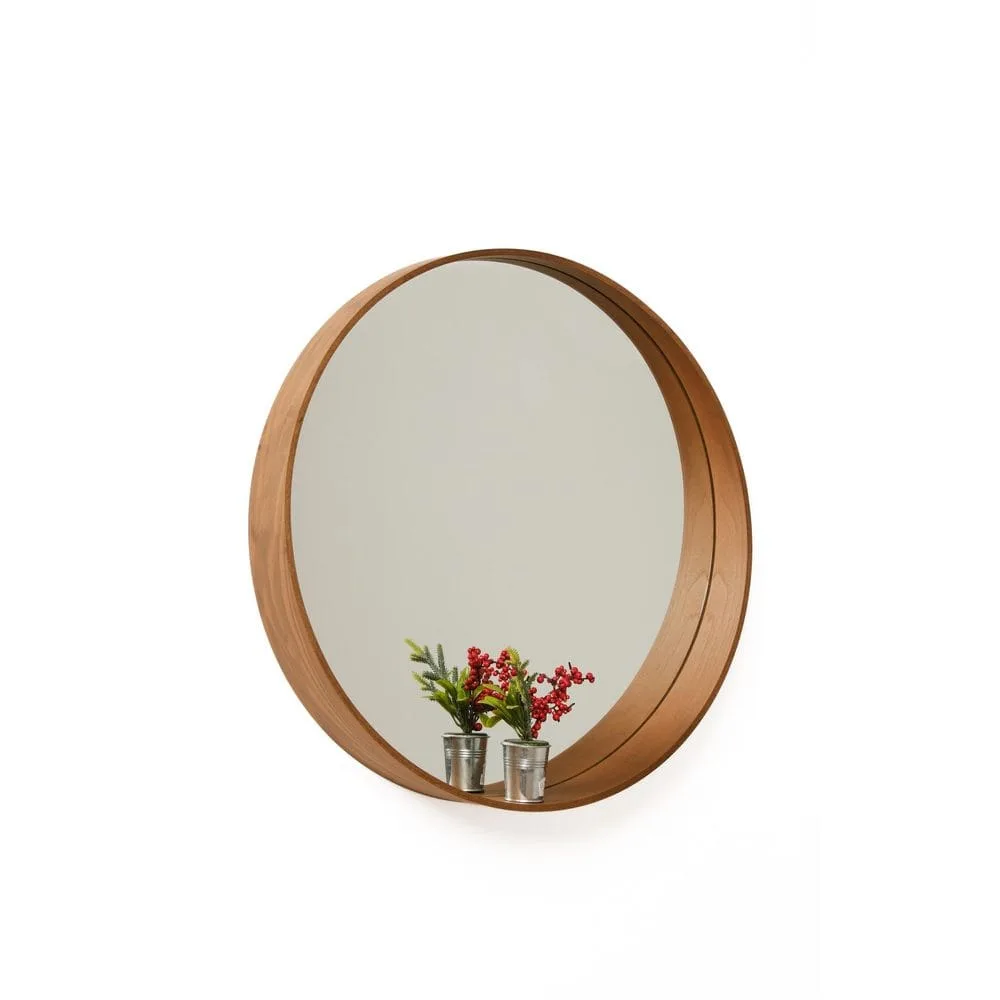 Aldrosin Vägghängd Spegel Rund 80 cm - Vit