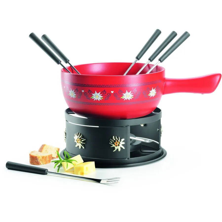 MÄSER Fondue-Set Eaty Rot/Schwarz Keramik