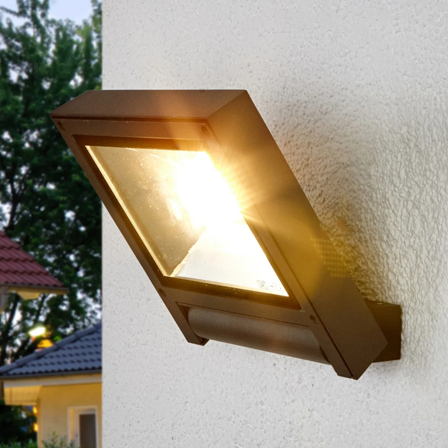 Maico Utomhus Vägglampa Dark Grey - Lucande Maica - Balkong - Modern - Aluminium - Vinklad
