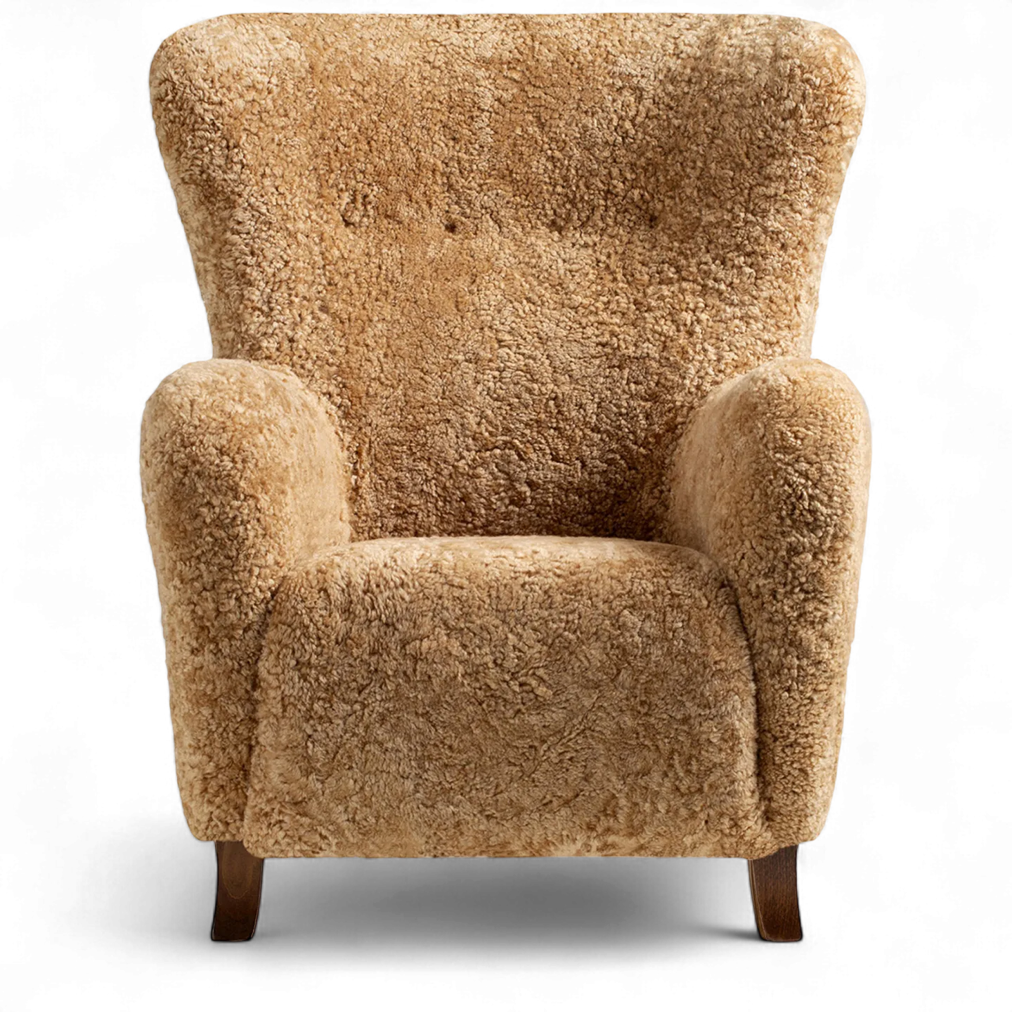 Dagmar - Sampo Chair Sheepskin Moonlight Fumed Oak - Fåtöljer - Christian Sorensen - Träfärgad - Trä/Textilmaterial