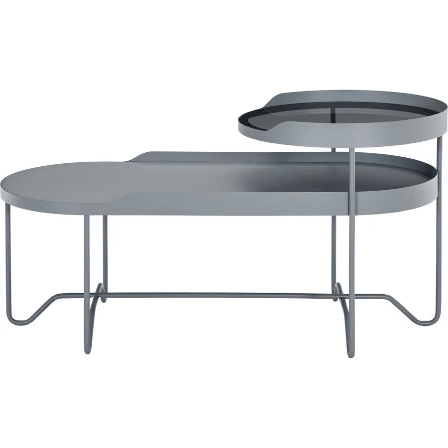 Beistelltisch Yasin Grau Stahl 97 cm