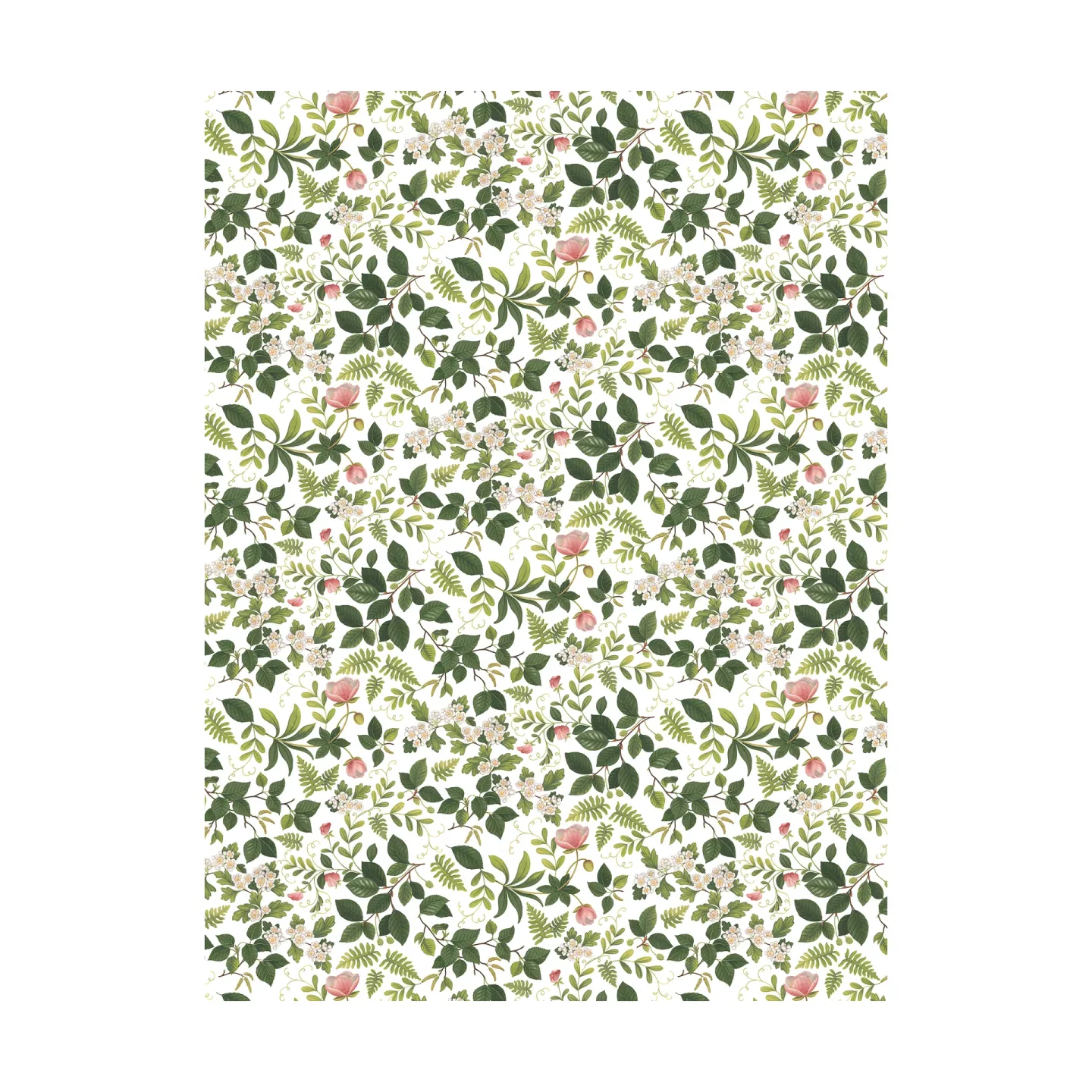 Arvidssons Textil Blomsterlund tyg Grön