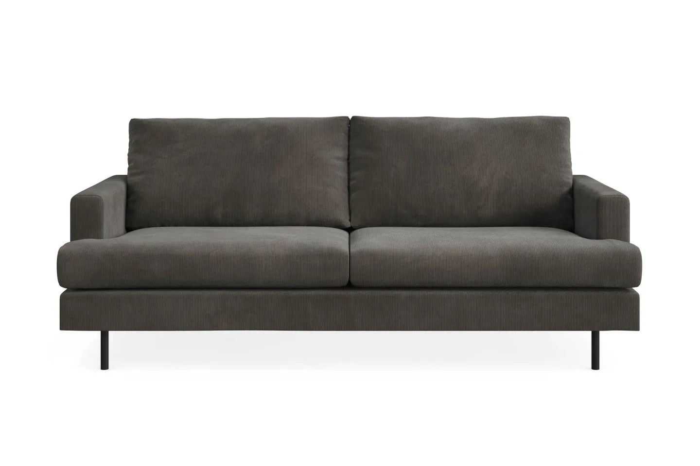 Menard Compact 3-sits Manchestersoffa - Mörkgrå