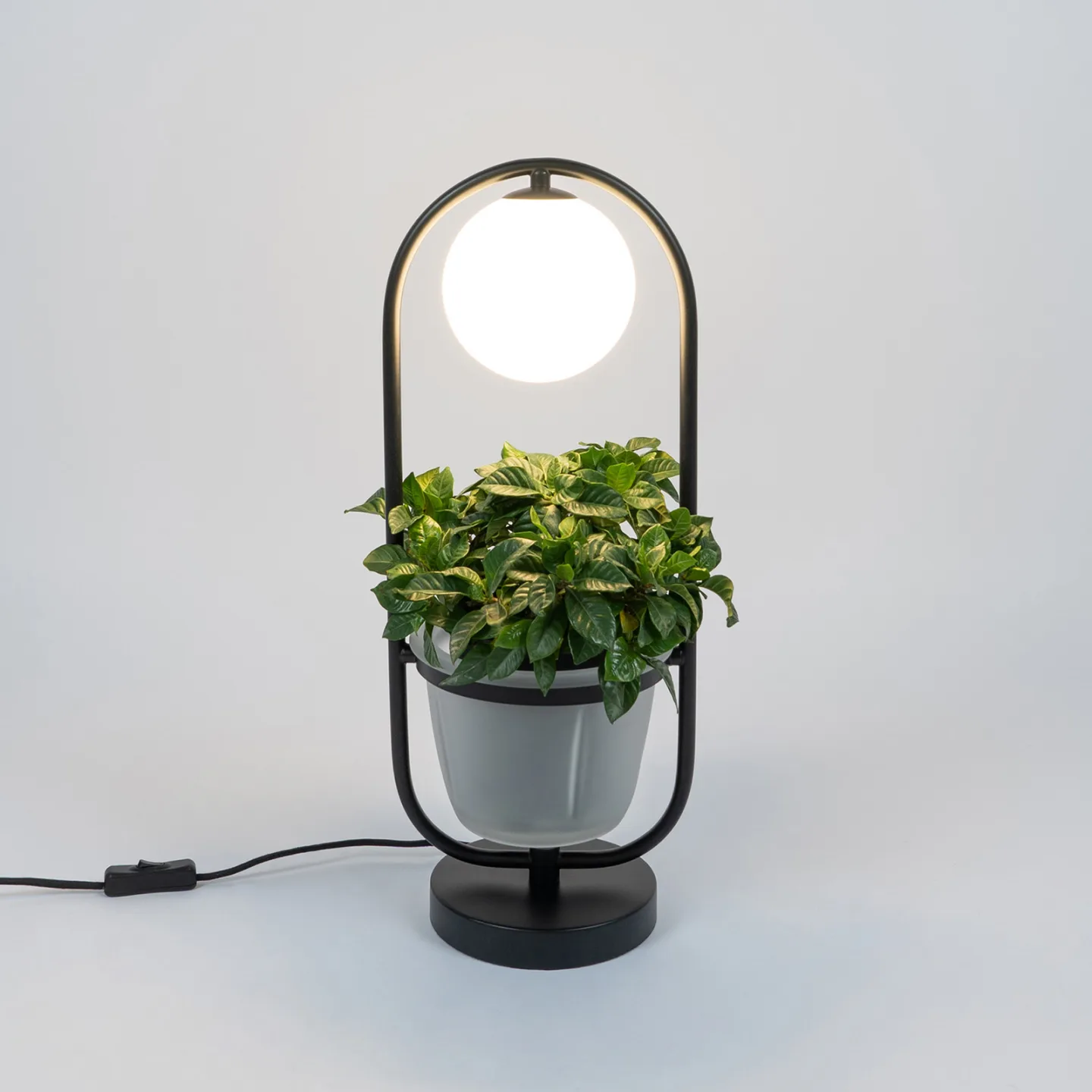 Orna Bordlampe Black/Opal - Lindby - Stue - Moderne - Metal - Med skærm