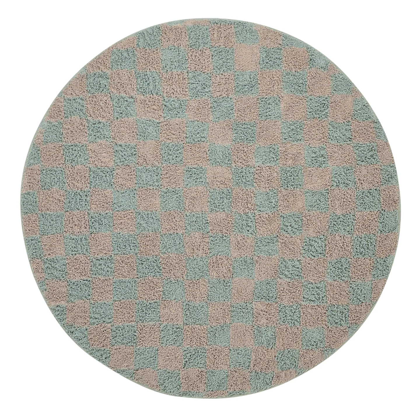 Runde tepper - Elsey Natural Cotton Shaggy (grå/rosa) (Størrelse: Ø 240 cm)