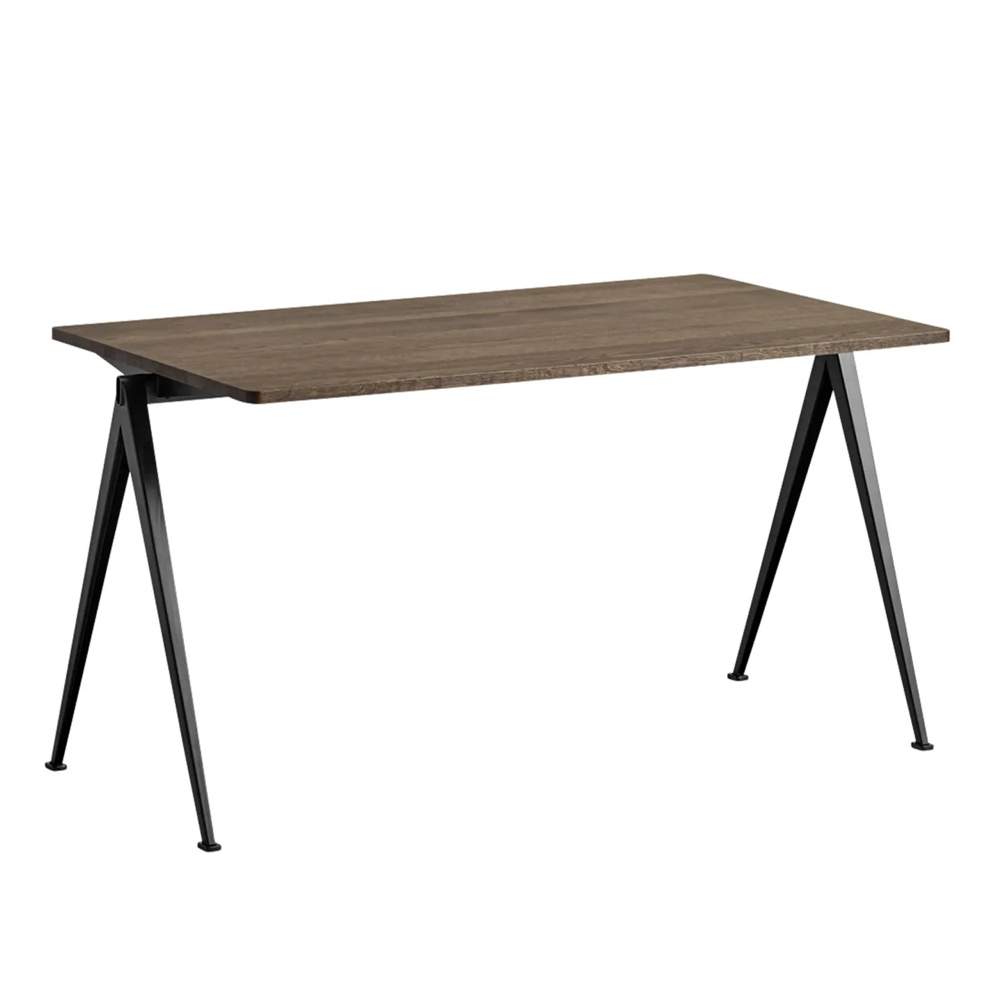 HAY - Pyramid Table 01 - Black Base - Smoked Oak - 140x75 cm - Skrivbord - Friso Kramer,Wim Rietveld - Träfärgad - Metall/Trä