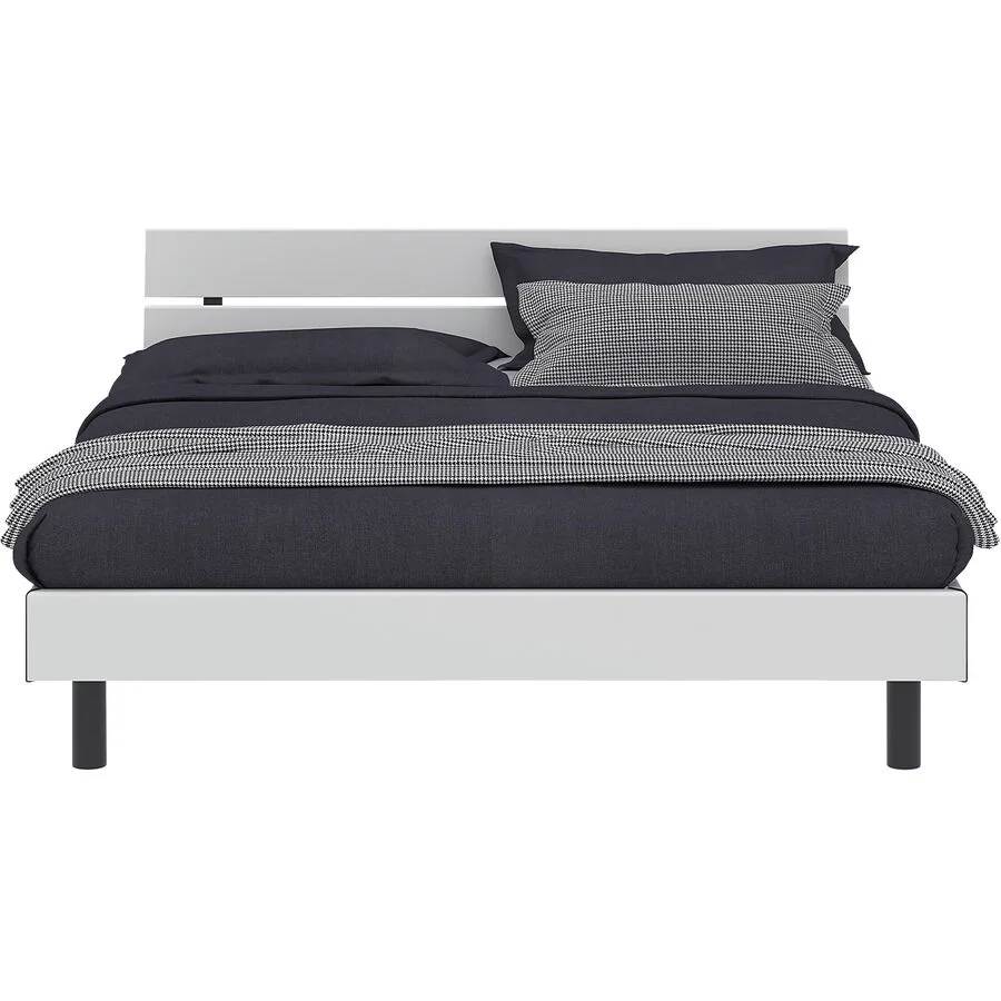 Modular Bett Livorno weiss Holzwerkstoff 160 x 200 cm