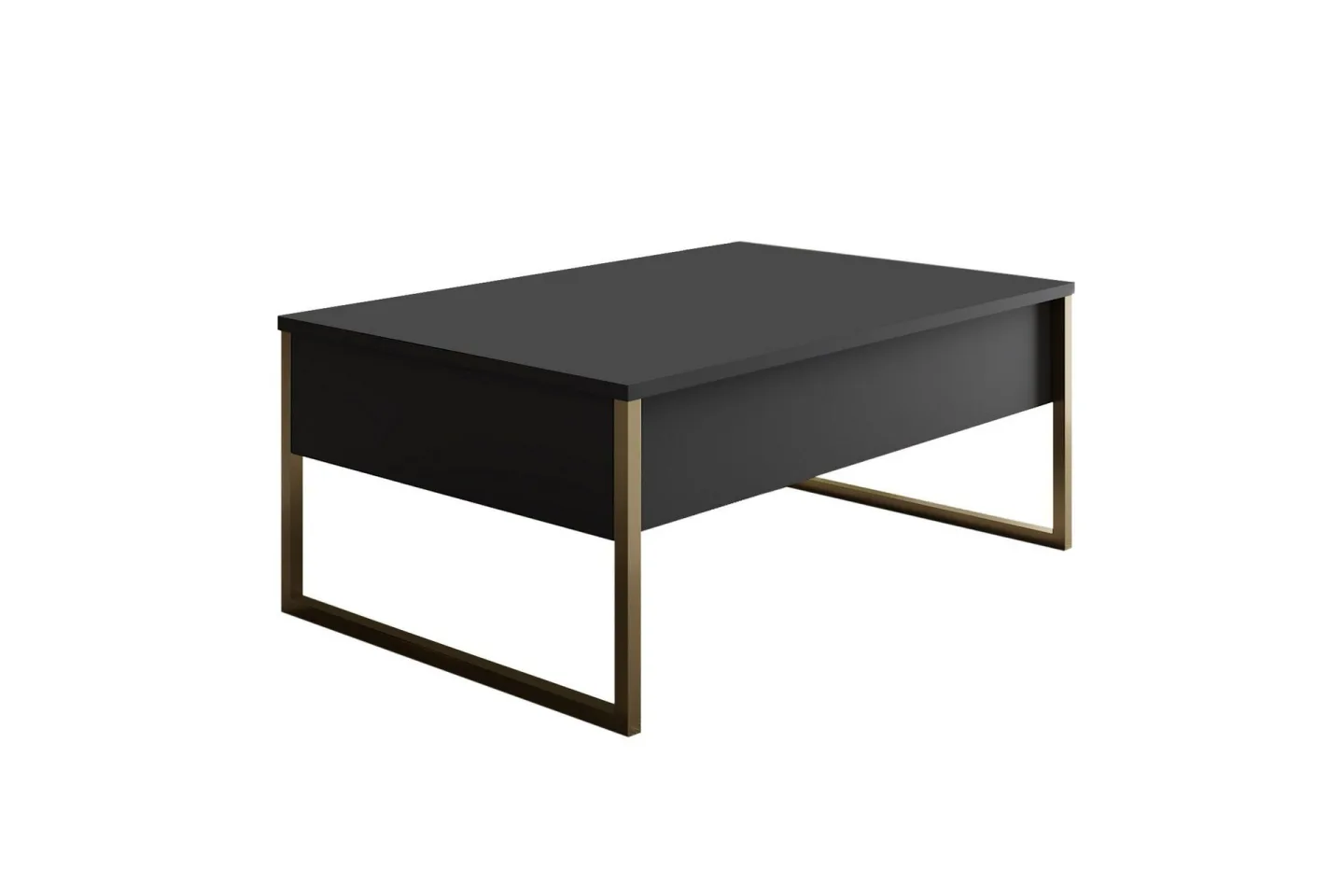 Luxe Soffbord 90x40 cm Svart/Guld - Hanah Home