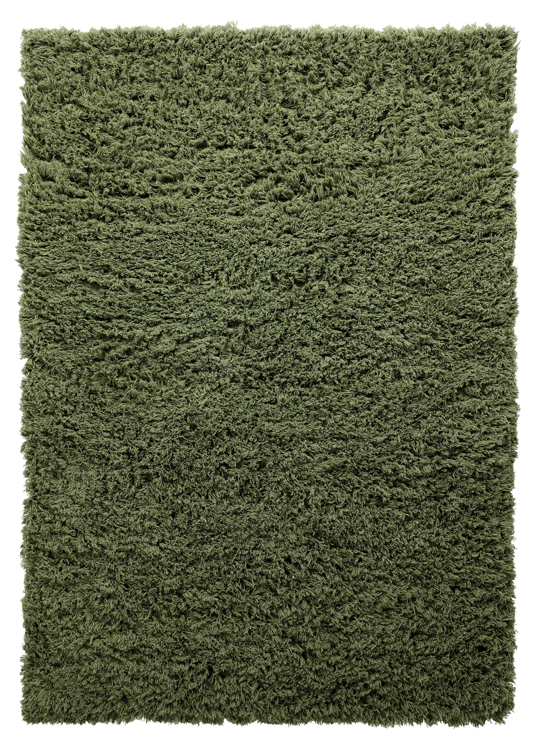 Ryetepper - Fassale Hand Woven Wool Shaggy (mosegrønn) (Størrelse: 240 x 340 cm)