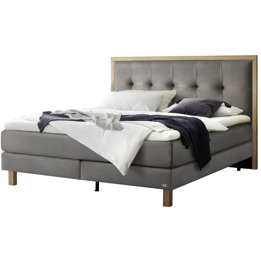 Hasena Boxspringbett Solara stahl Stoff 200 x 200 cm