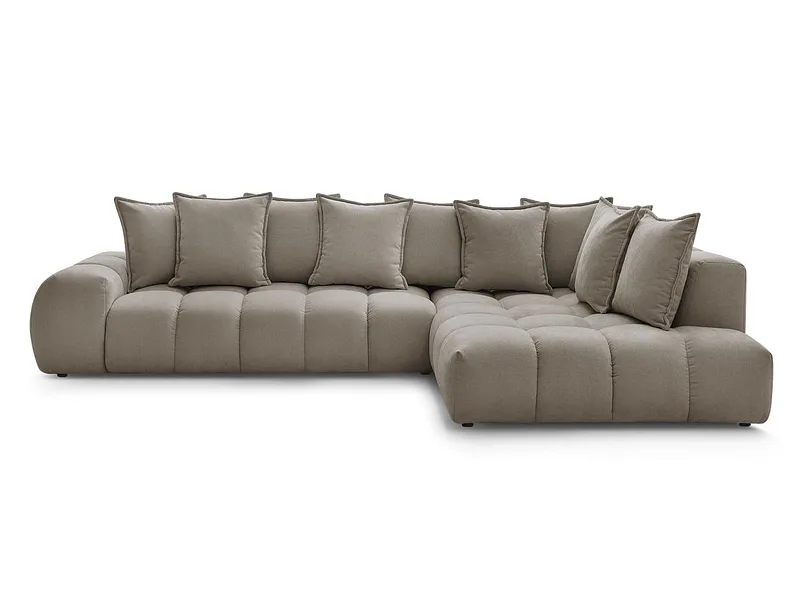 Ecksofa BOBOCHIC EVEREST Stoff mit Textur taupe