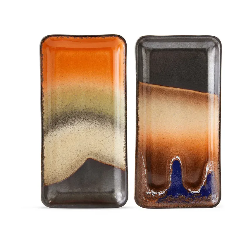 HKliving 70's Tablett klein 2er-Pack Twenty four hours