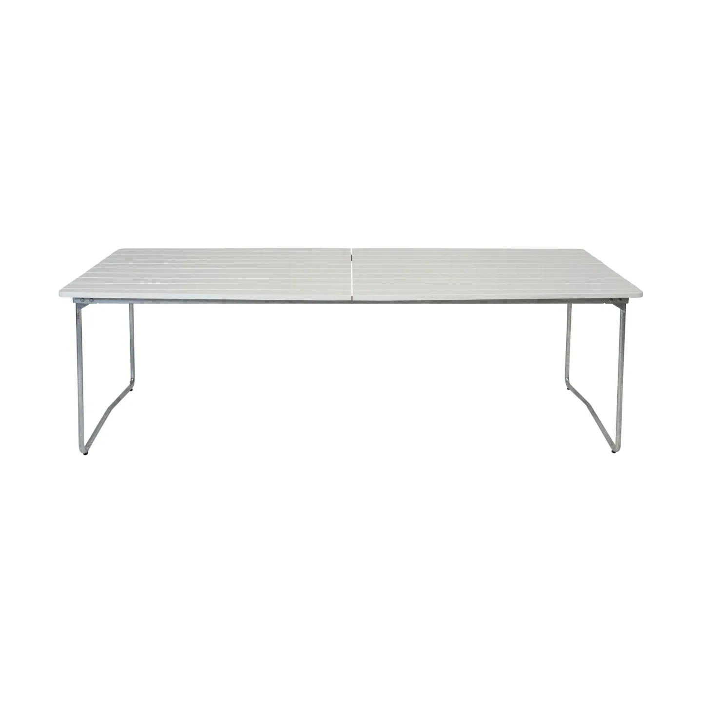 Grythyttan Stålmöbler B31 matbord 230x92 cm, Vitlackad ek-varmförzinkad stativ