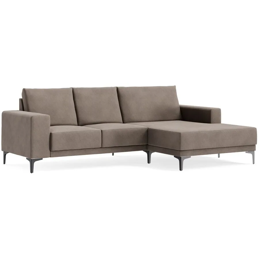 Ecksofa Bivio Rechts OSAKA - 5/2 dark brown B 246 T 152 cm - Möbel Konfigurator: Traummöbel individuell zusammenstellen