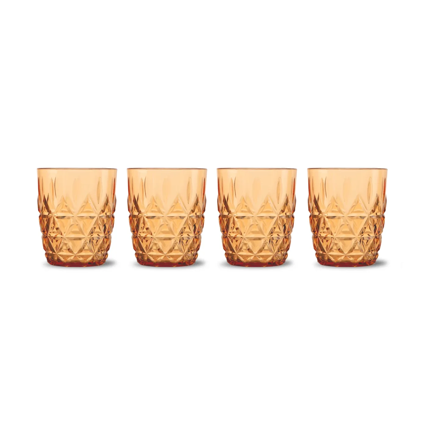 Sagaform Picknick Juni Wasserglas 28 cl 4er-Pack Amber