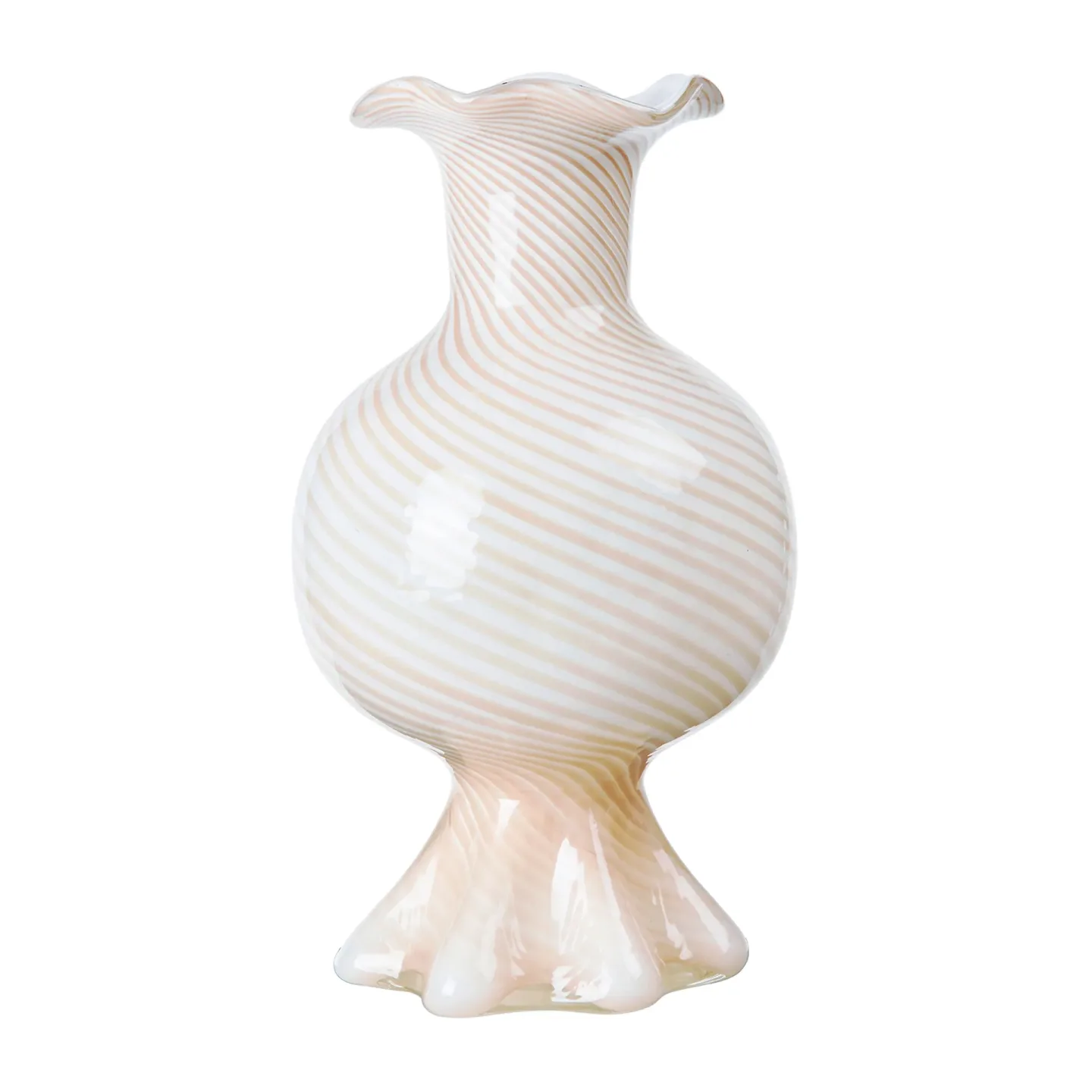 Broste Copenhagen Mella Vase 30cm Taupe sand-off white