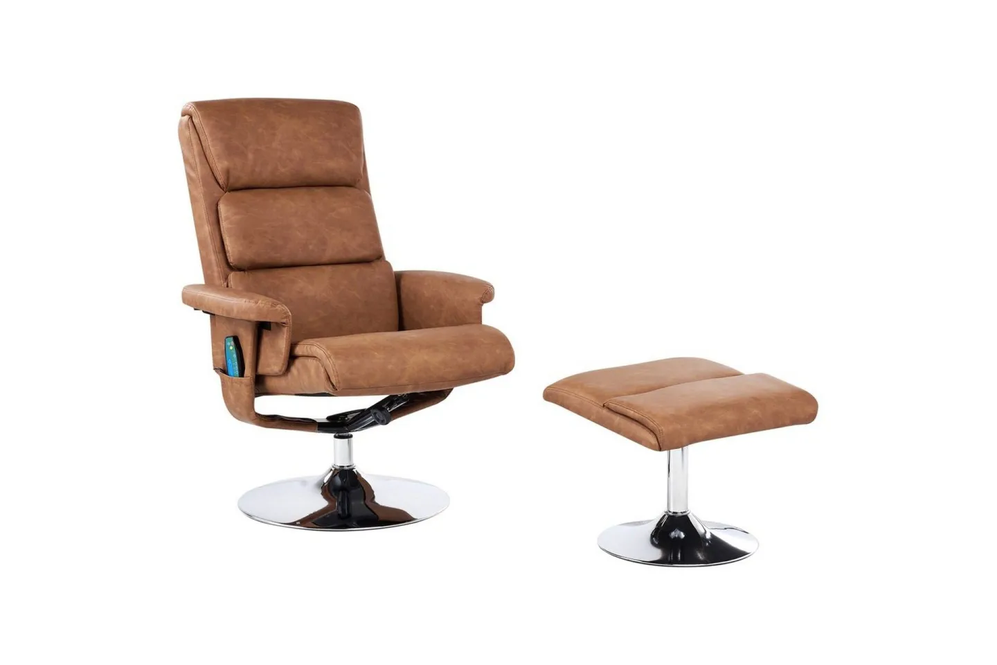 Reclinerfåtölj Legend - Brun, Silver
