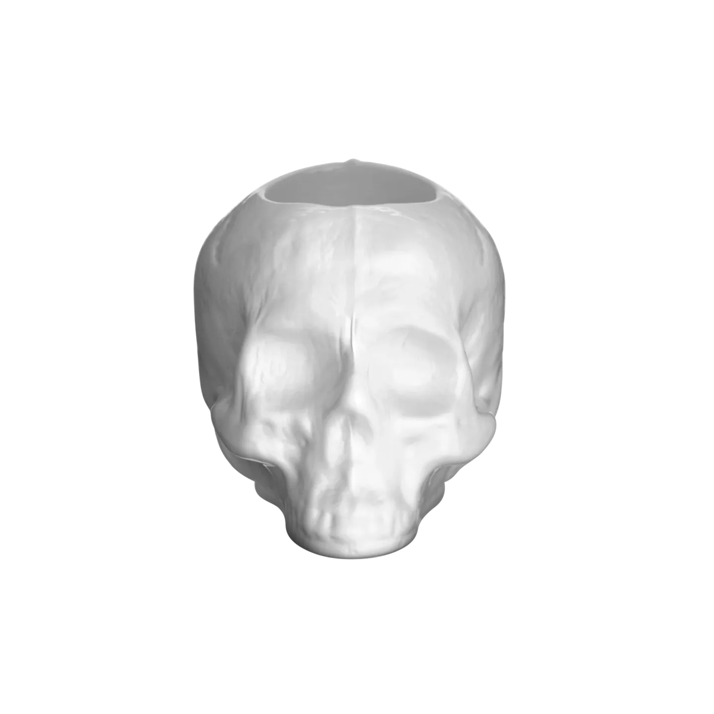 Kosta Boda Skull Kerzenhalter 8,5 cm Weiß