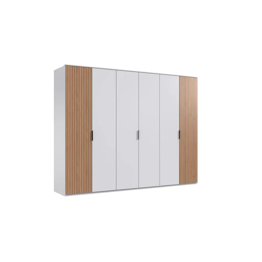 Kleiderschrank Tula weiss/eiche Holzwerkstoff B 270 cm