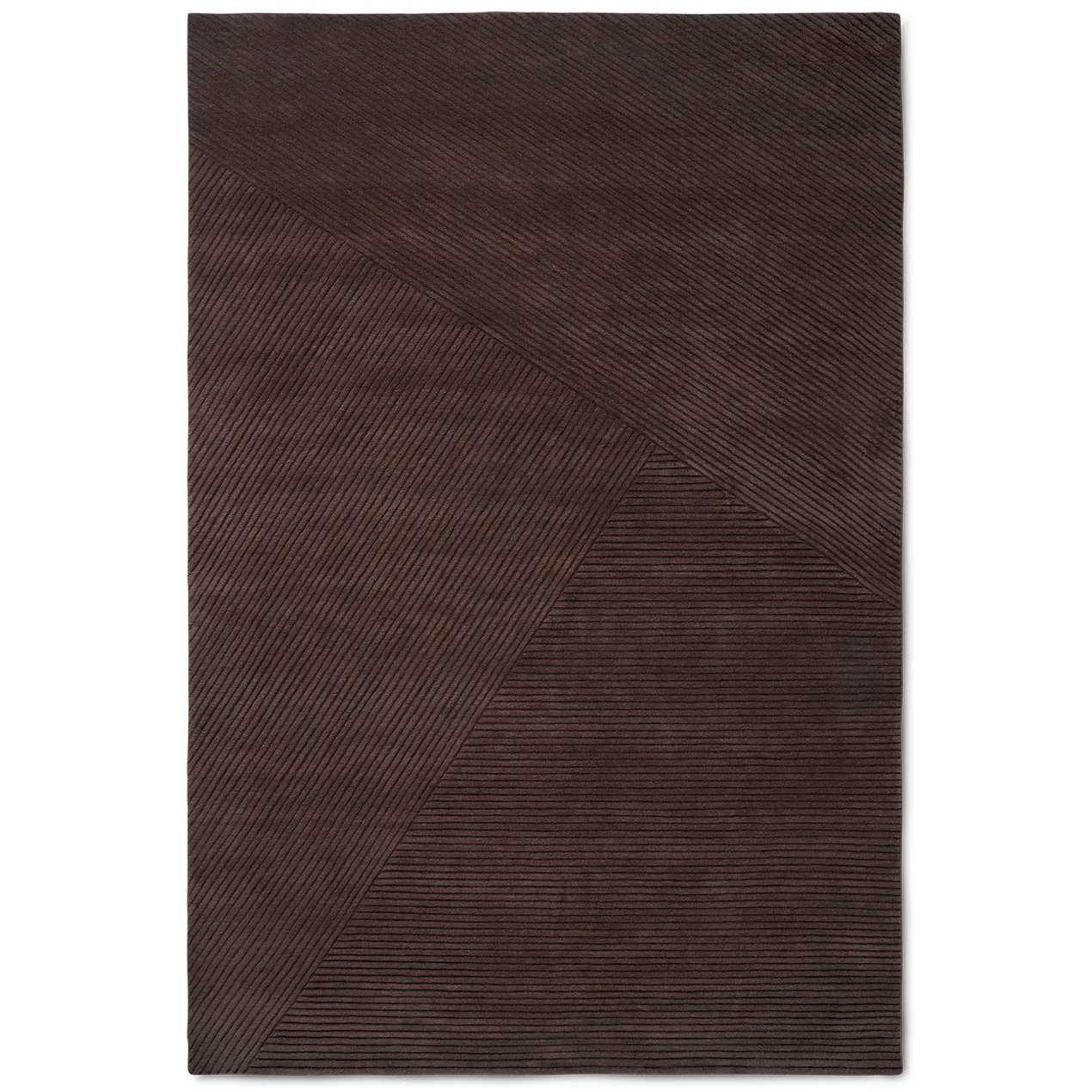 Northern Row Teppich groß 200 x 300cm Dunkelbraun