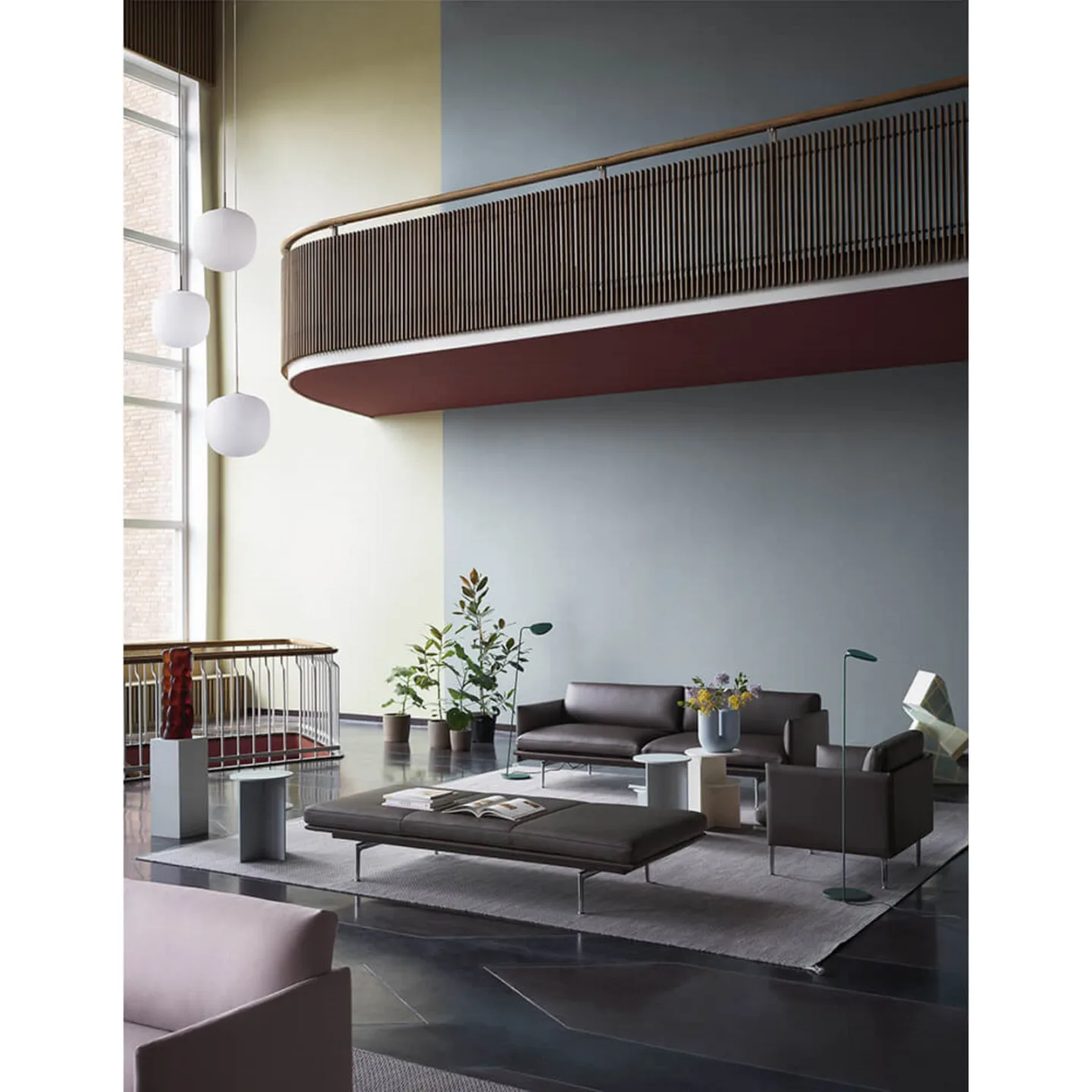 Rime Pendelleuchte Ø37 White/Grey - Muuto - Esszimmer - Glas