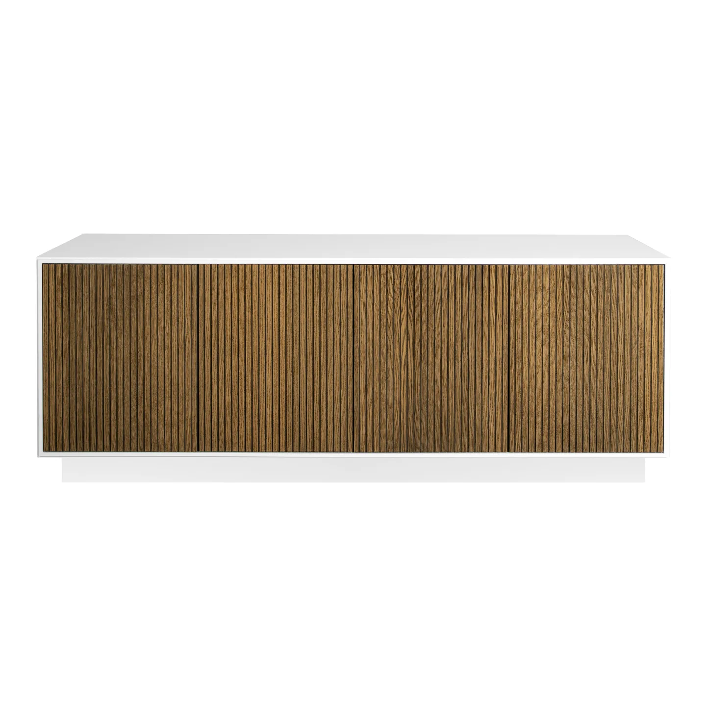 Englesson - Line Skänk 4 Dörrar Sockel 6604BW-DB Burned Walnut / White - Skänkar och sideboards - Trä