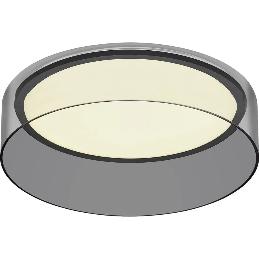 Designer-Deckenlampe Bankamp Flair Smoke schwarz mit Fernbedienung D 48 cm - LED - Lichtfarbe: Extra warmweiss - Material: Aluminium/Stahl -