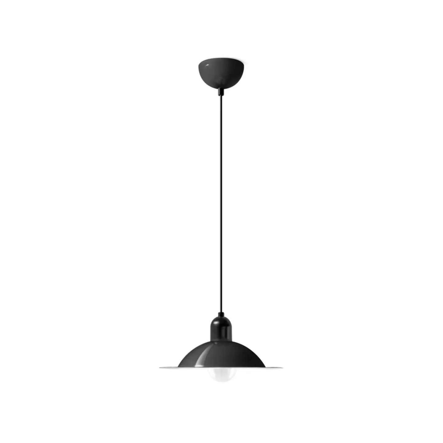Lampiatta LED-Hängeleuchte, schwarz, Ø 28 cm - Stilnovo - Wohnzimmer - Design - Metall - Einflammig