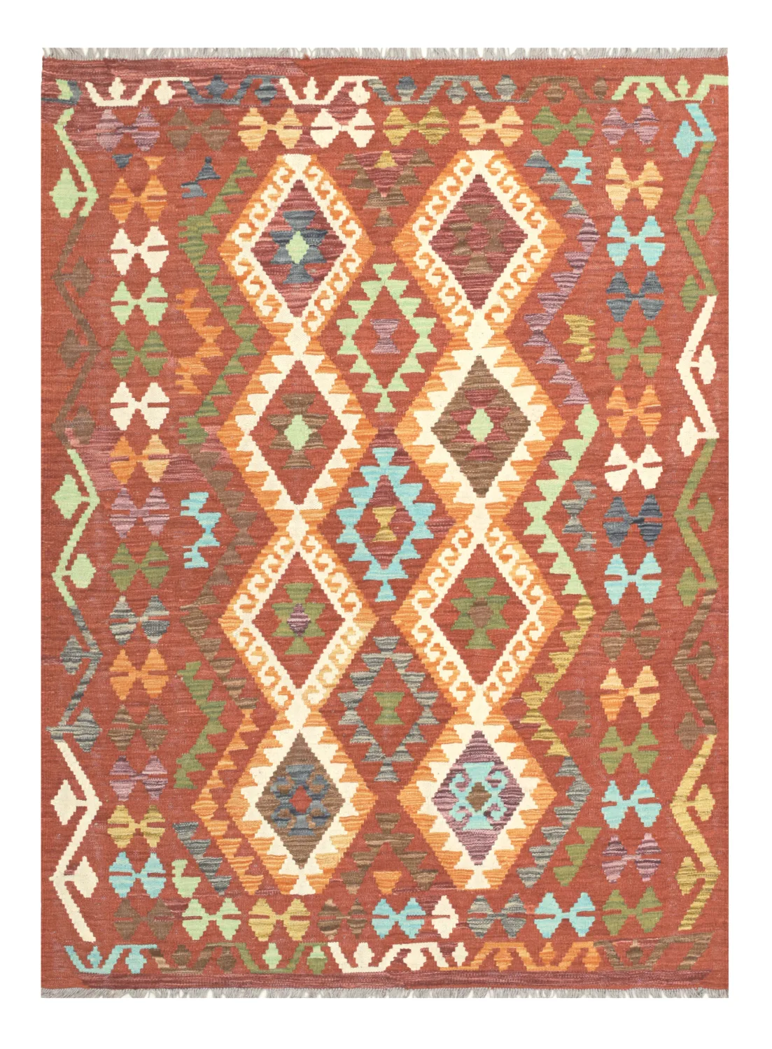 Orientalsk Teppe - Vegi Kelim Hand Woven - 130 x 176 cm (Størrelse: 130 x 176 cm)