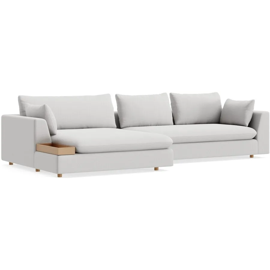 Ecksofa Milou Links Stoff natur B 334 T 165 cm - Möbel Konfigurator: Traummöbel individuell zusammenstellen