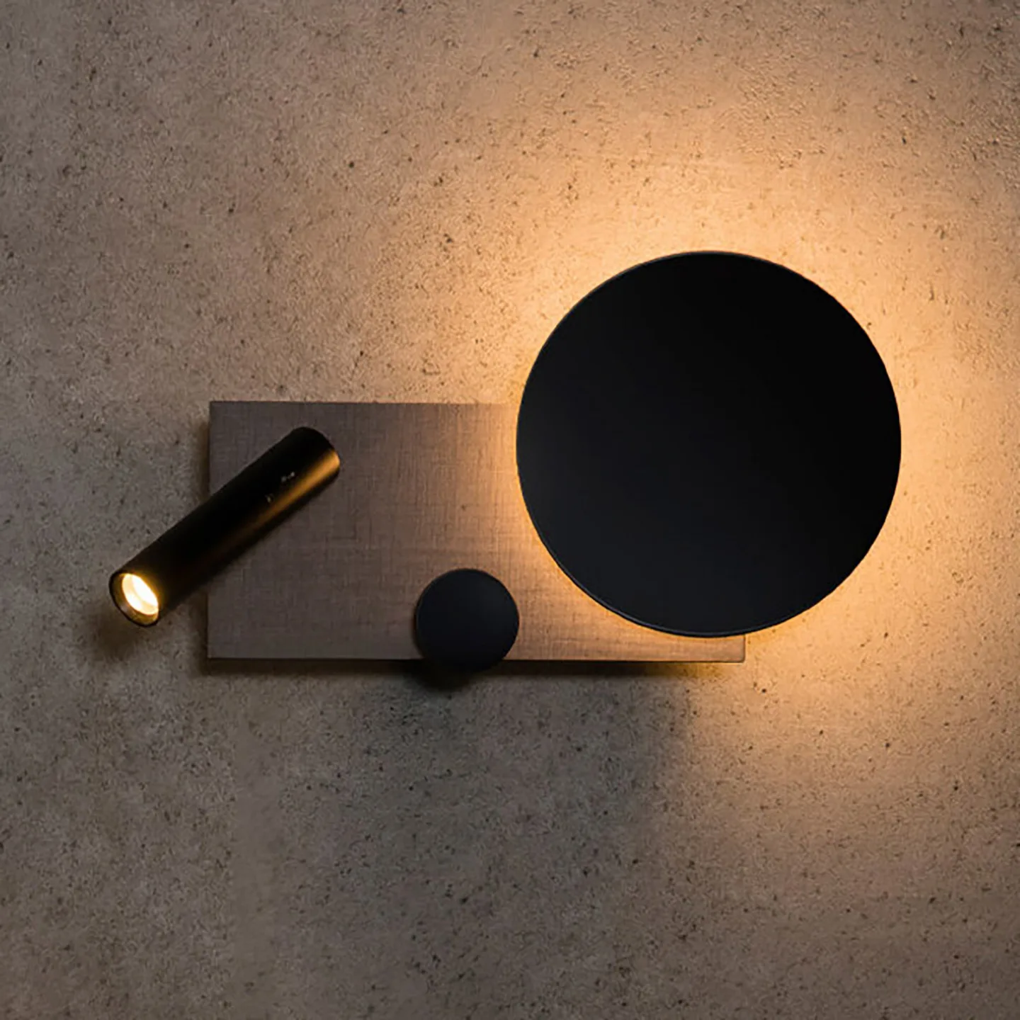 Klee LED-vegglampe, grå, høyre utgave, 2 lyskilder FARO BARCELONA - Stue - Moderne - Metall - Med en lyskilde