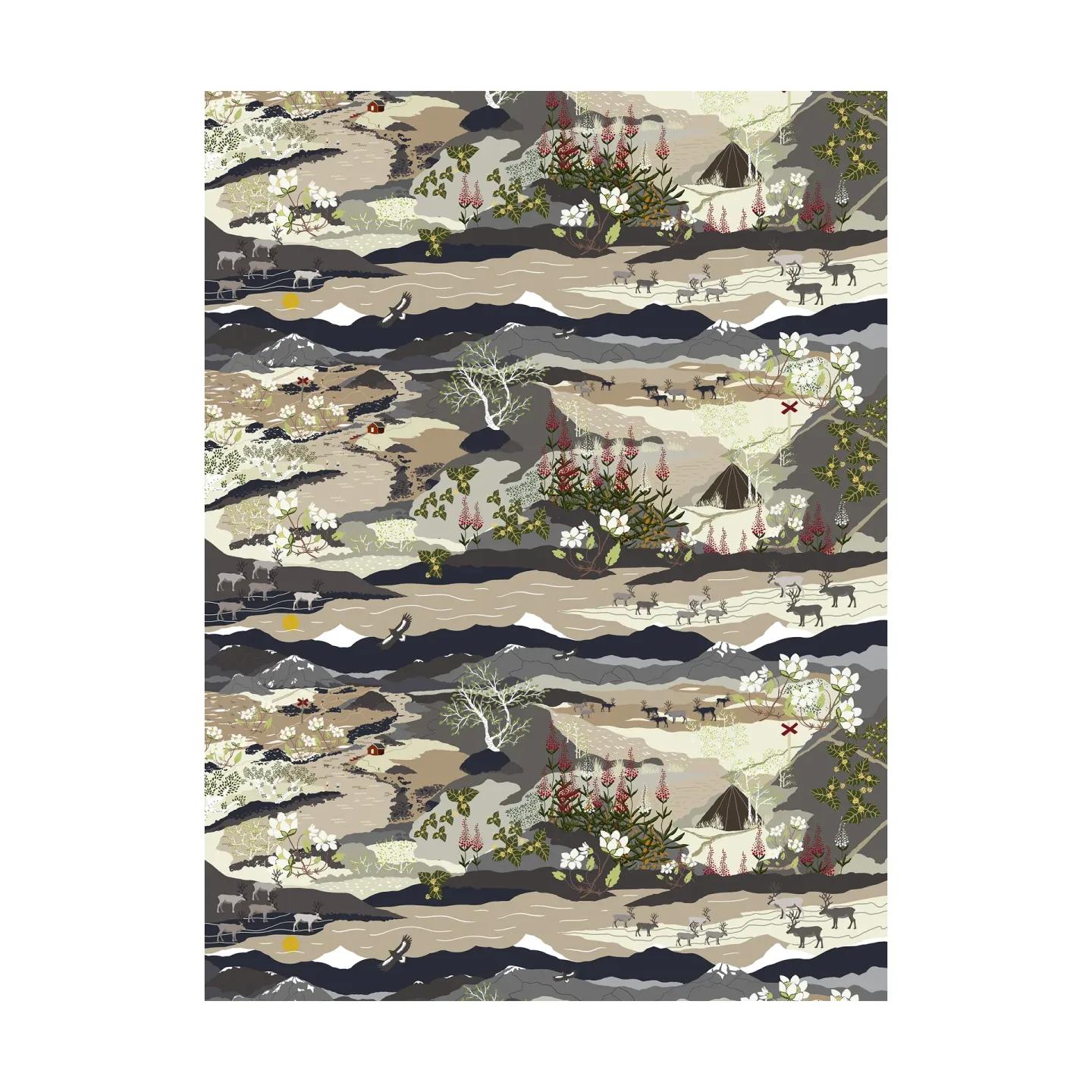 Arvidssons Textil Bergwanderung Stoff Beige