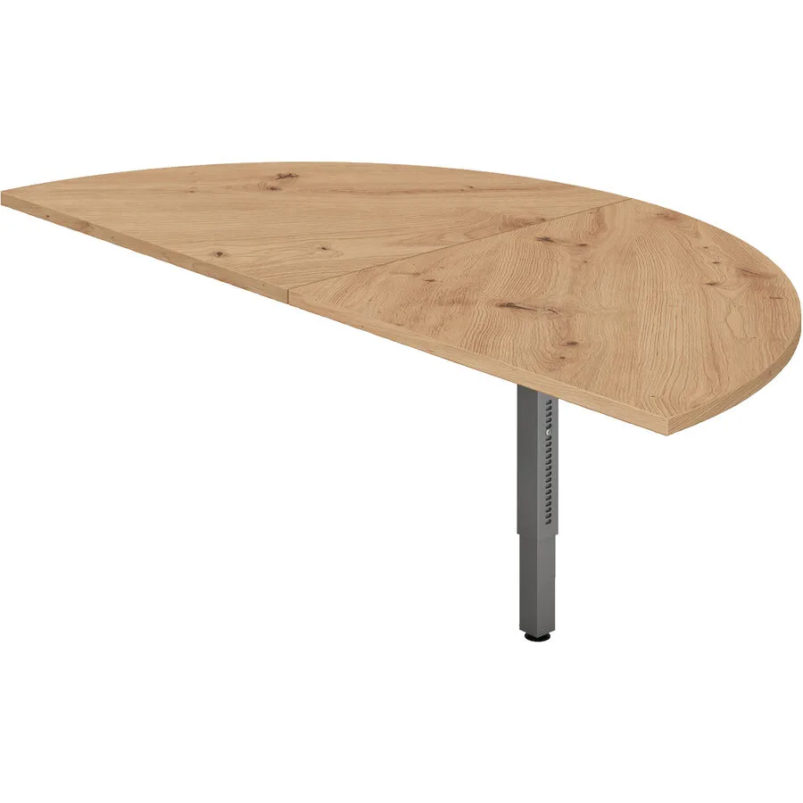 Anbautisch Office Asteiche Holzwerkstoff Höhenverstellbar B 160 T 80 cm