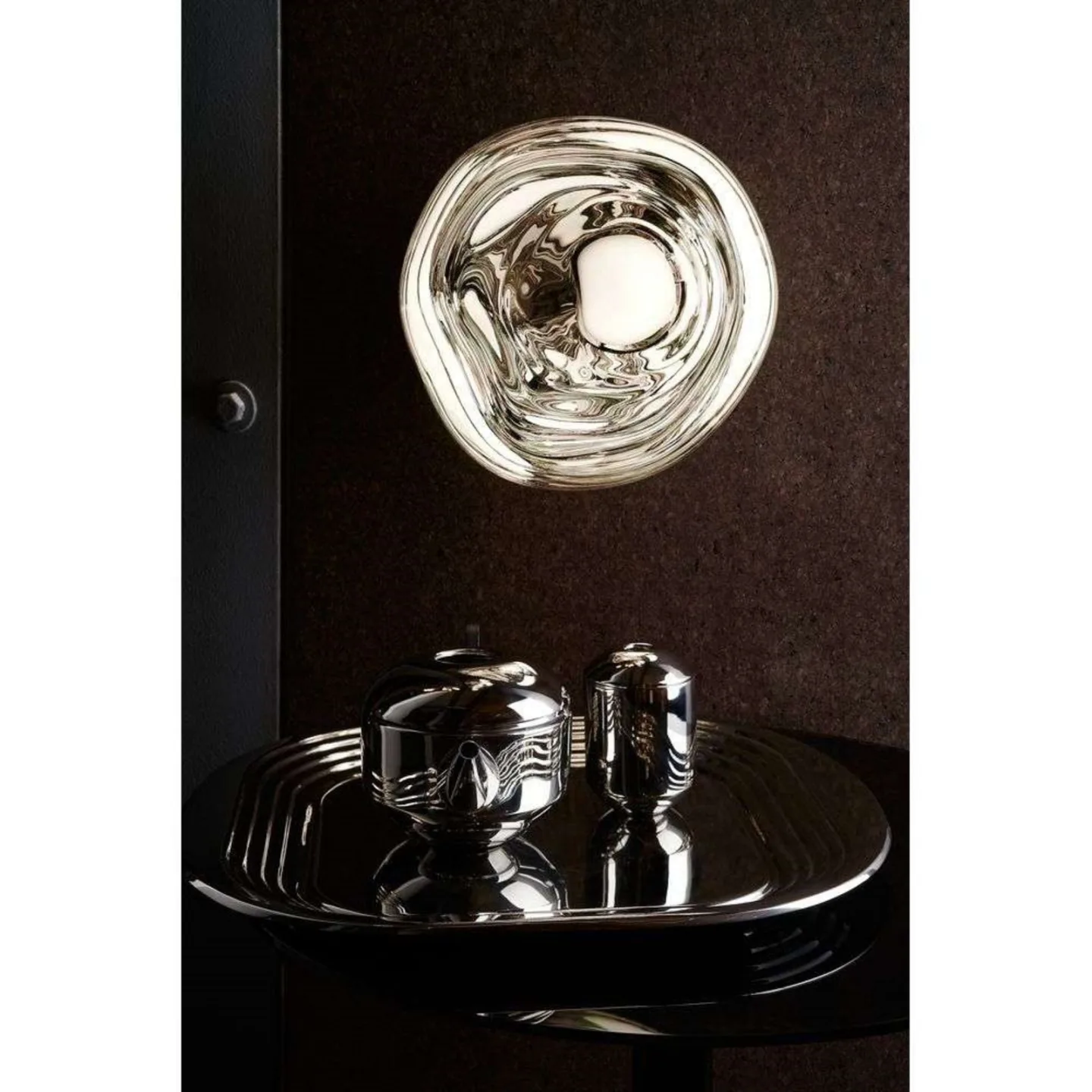 Melt Surface LED Væglampe Mini Chrome - Tom Dixon - Stue - Plastik