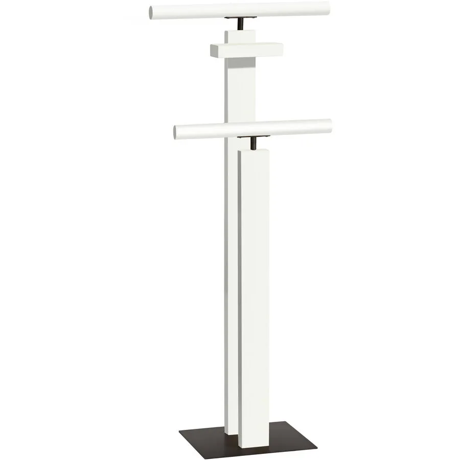 Hasena Herrendiener Claudio weiss, anthrazit Buche, Stahl B 45 cm