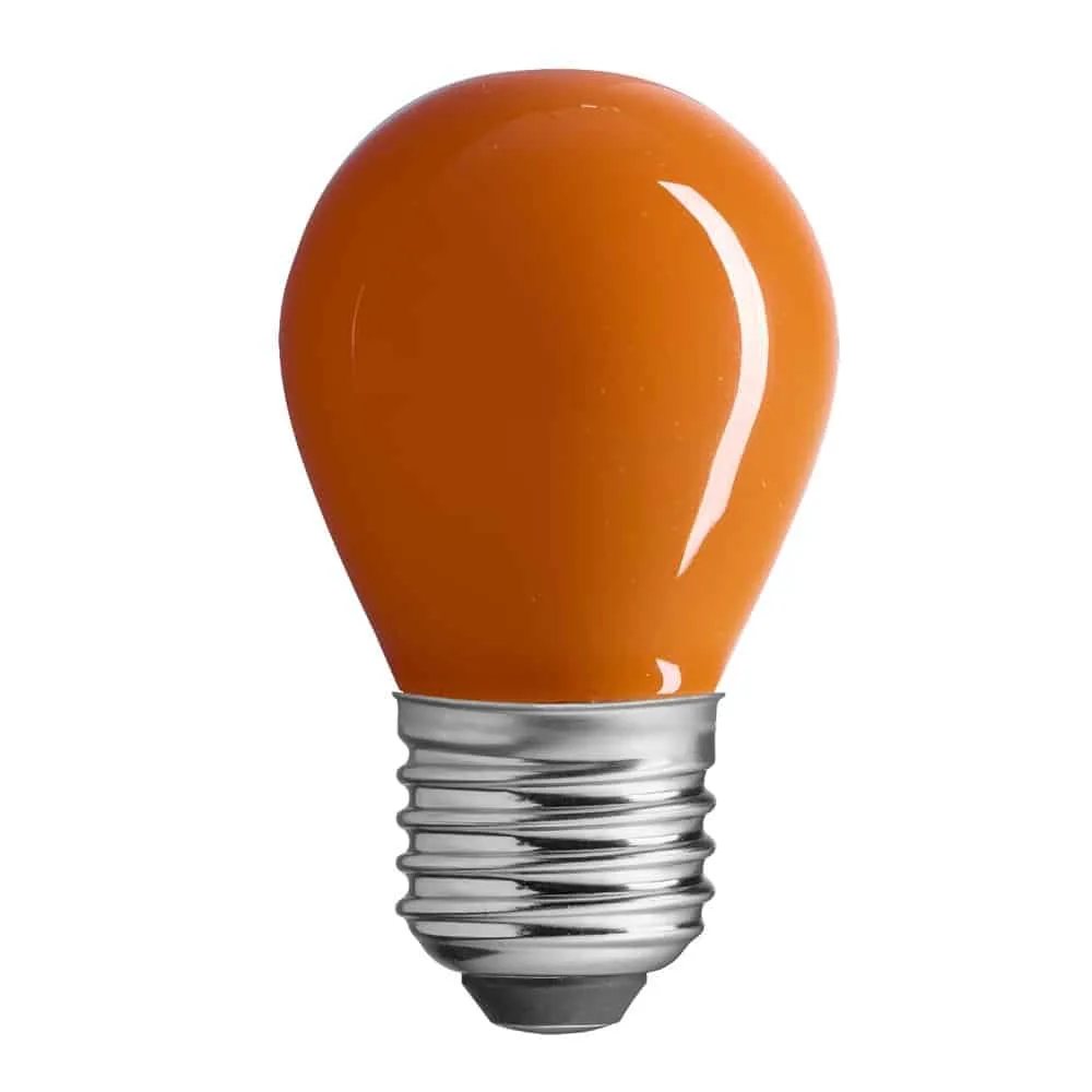 Klotlampa LED Orange 4W Dimbar E27