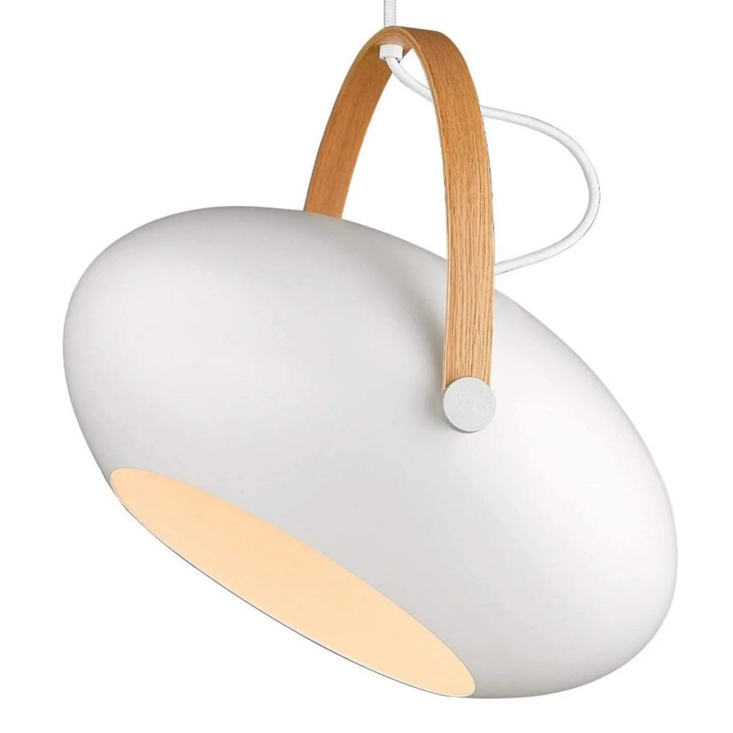 D.C Pendel Ø40 White/Oak - Halo Design - Spisestue - Glas