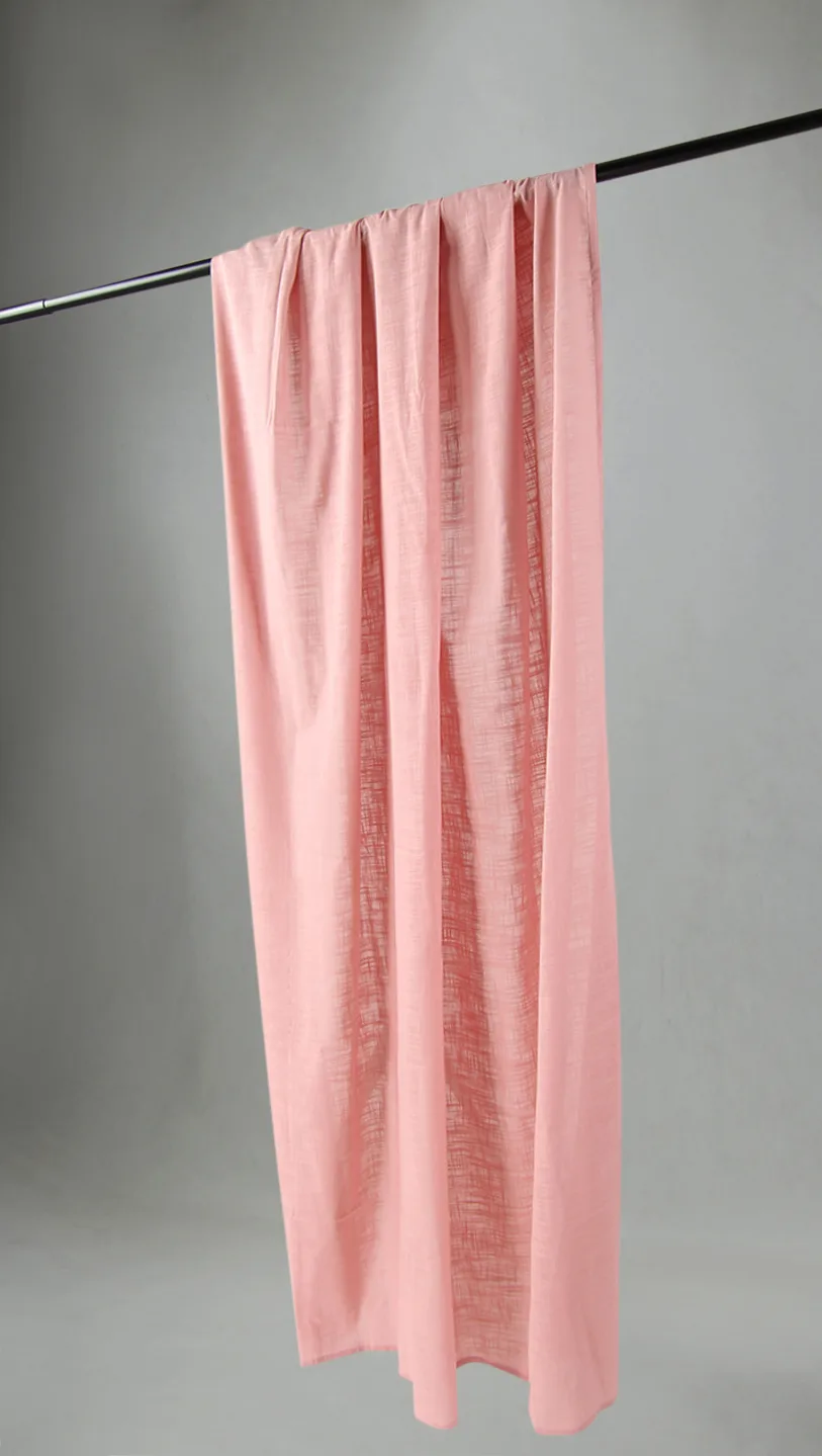 Gardiner - Bomullsgardin - Lollo (rosa) (Størrelse: 140 x 300 cm)